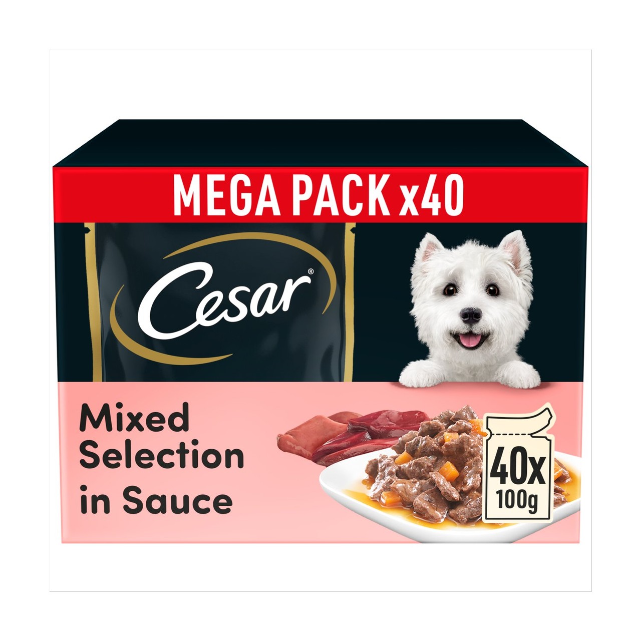 Cesar Adult Dog Pouches Sauce Selection In Gravy