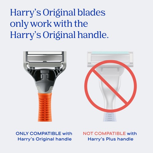 Harry's Men's 5 Blade Razor Refills 4 Pack