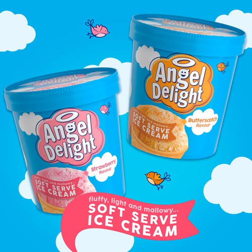 Angel Delight Butterscotch Soft Serve Ice Cream Tub