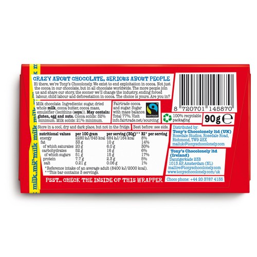 Tony's Chocolonely Milk 