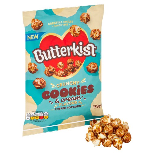 Butterkist Cookies & Cream Flavour Toffee Popcorn 155g