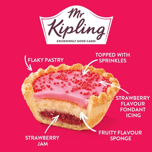Mr Kipling Strawberries & Cream Cake Tarts 4 Pack