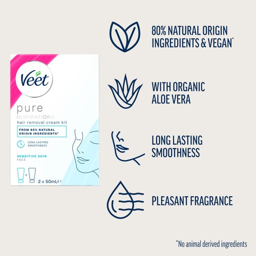 Veet Face Hair Removal Kit Sensitive Skin
