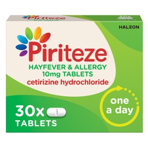 Piriteze Hayfever & Allergy Antihistamine Tablets x30