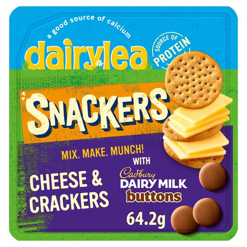 Dairylea Snackers Cheese Snacks & Cadbury Dairy Milk Giant Buttons