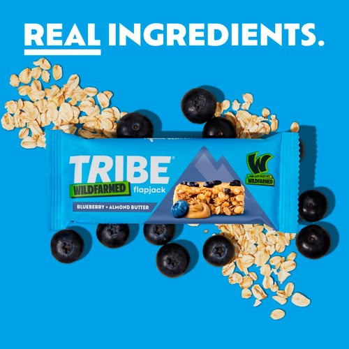 Tribe Wildfarmed Blueberry & Almond Flapjacks 