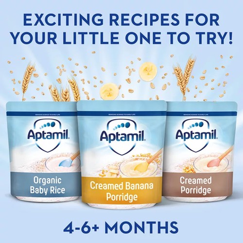Aptamil Creamed Porridge Baby Cereal 4-6+ Months   125g