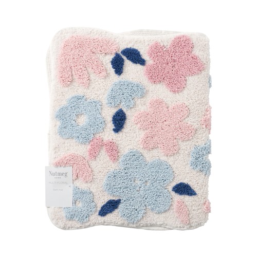Nutmeg Home Floral Bath Mat