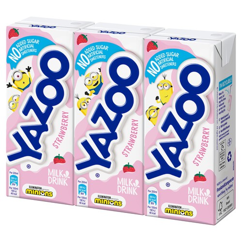 Yazoo No Added Sugar Strawberry Flavoured Milk