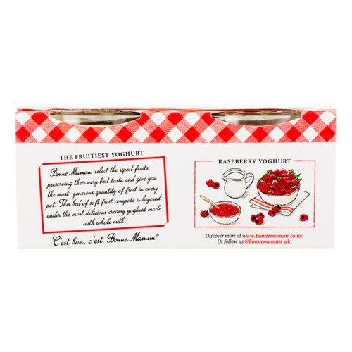 Bonne Maman Yoghurt Raspberry 2 x 115g