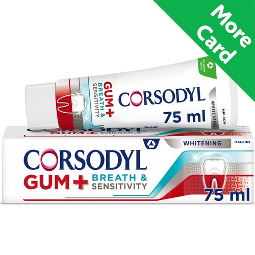 Corsodyl Gum + Breath & Sensitivity Whitening Sensitive Toothpaste