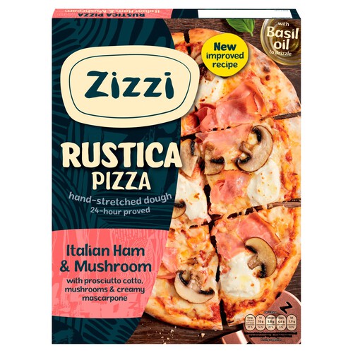 Zizzi Rustica Italian Ham & Mushroom Pizza 