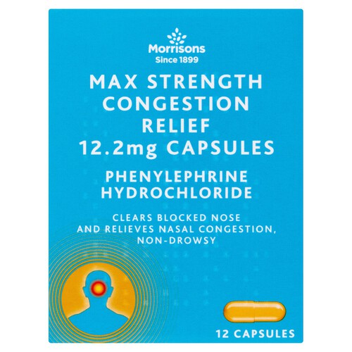 Morrisons Max Strength Congestion Relief Capsules