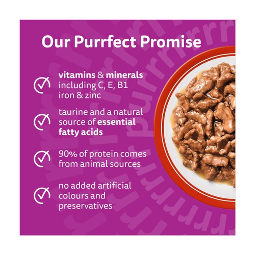 Whiskas 1+ Meaty Meals Adult Wet Cat Food Pouches in Gravy