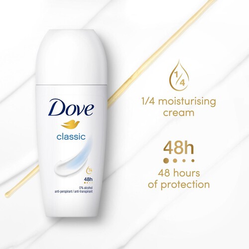 Dove Women Antiperspirant Deodorant Roll on Classic