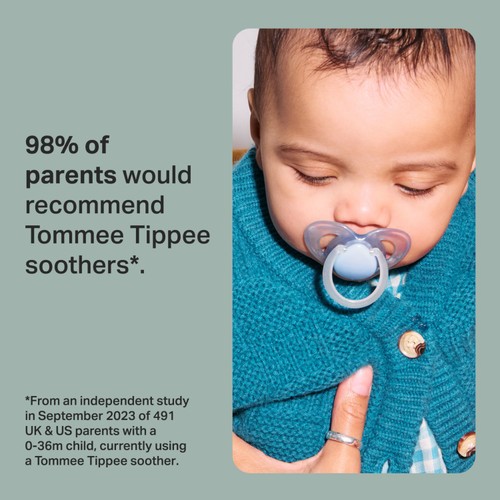  Tommee Tippee Night Time Orthodontic Soothers 6-18M