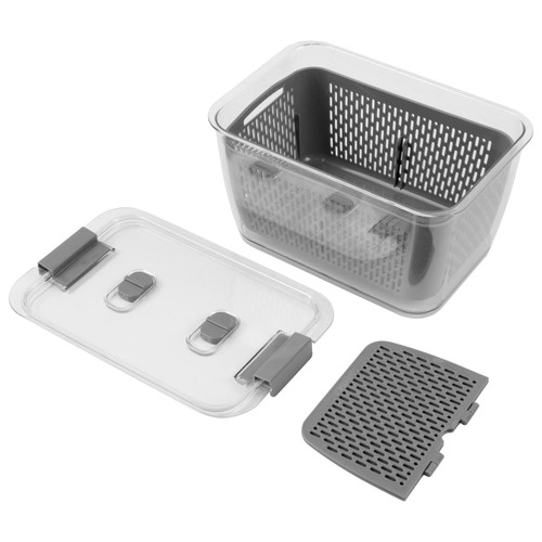 Nutmeg Home Fridge Storage With Drainer Medium