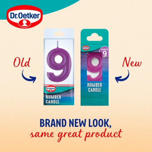 Dr. Oetker Number 9 Candle