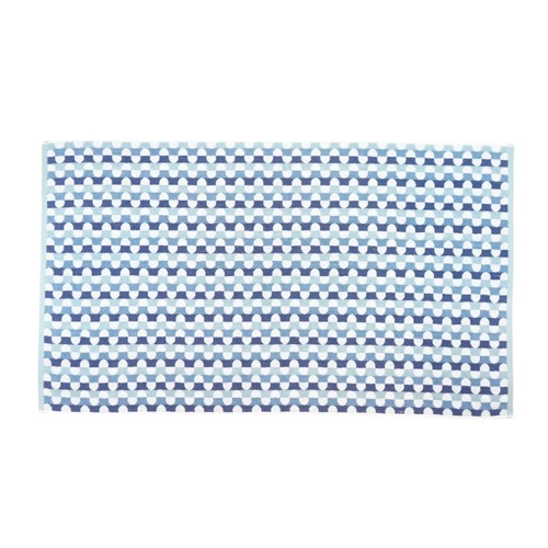 Nutmeg Home Blue Dot Stripe Bath Towel