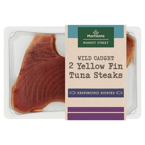 Morrisons fishmongers frozen yellow fin tuna steaks