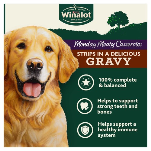 Winalot Monday Meaty Casseroles In Gravy Dog Food 12 X 85G