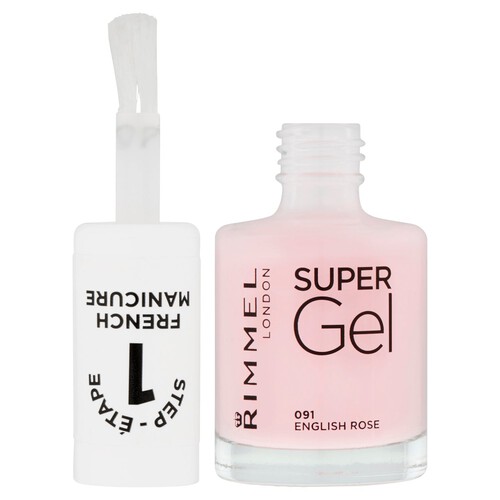 Rimmel London Super Gel French Manicure Nail Polish English Rose