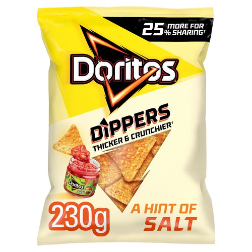 Doritos Dippers A Hint Of Salt Sharing Tortilla Chips Crisps 