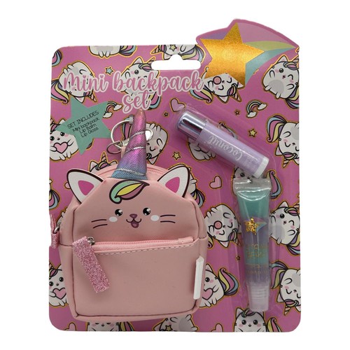 Tri-Coastal Unicorn Cat Mini Backpack Set
