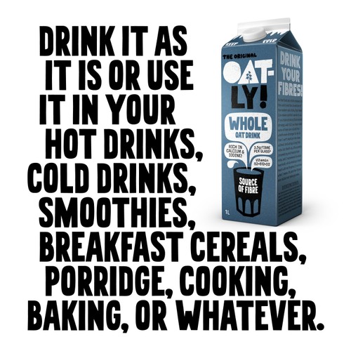 Oatly Oat Drink Whole Chilled 1L