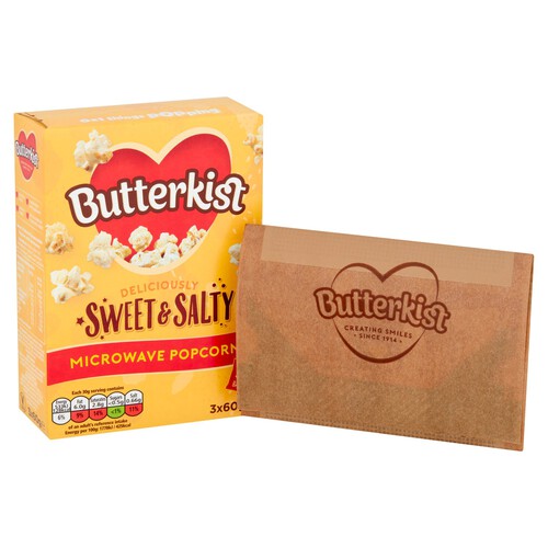 Butterkist Sweet & Salted Microwave Popcorn 3x60g