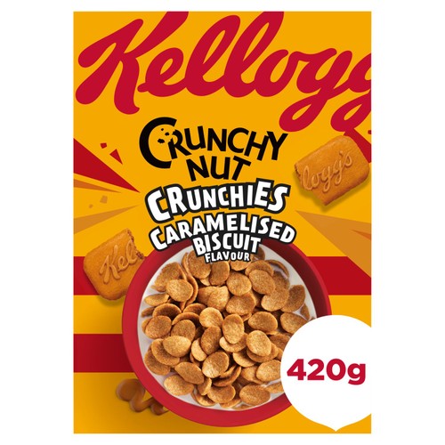 Kellogg's Crunchy Nut Crunchies Caramelised Biscuit 420g