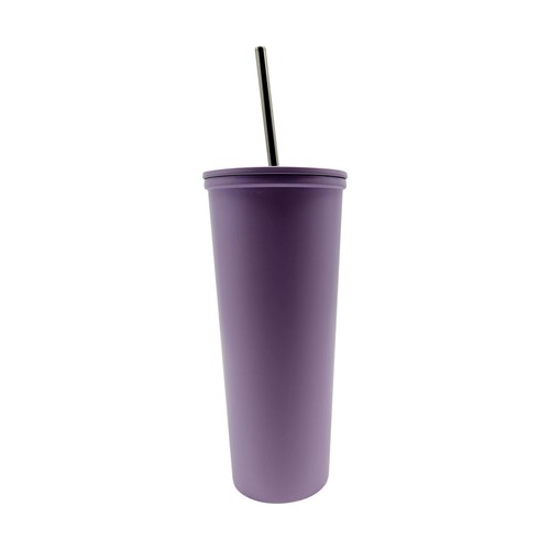 Nutmeg Home Stainless Steel Straw Tumbler Lilac