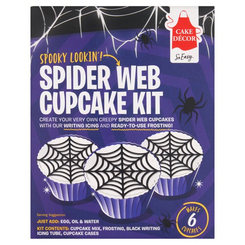 Cake Decor Spider Web Cupcake Kit