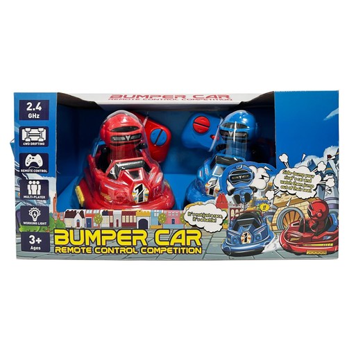 Remote Control Bumper Cars 2Pk