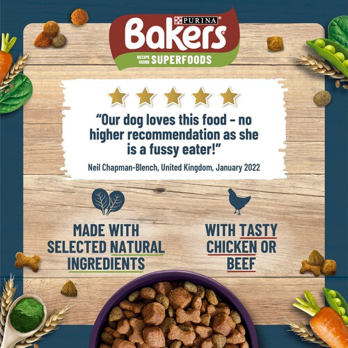 Bakers Senior Dry Dog Food Chicken & Veg