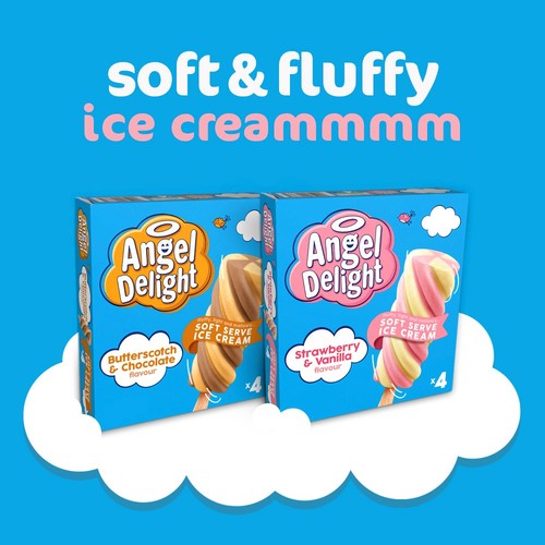 Angel Delight Strawberry & Vanilla Ice Cream Sticks 