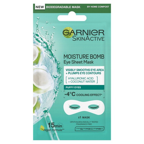 Garnier Moisture Bomb Coconut Eye Tissue Mask