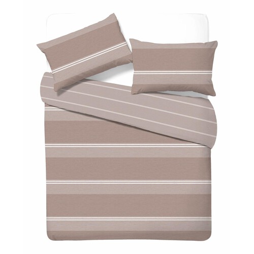 Nutmeg Home Easy Care Danny Stripe Duvet King