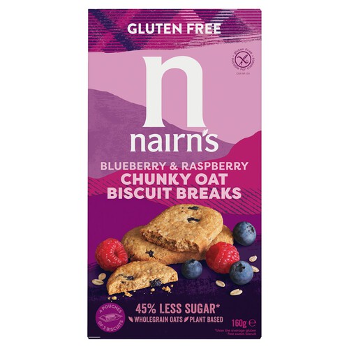 Nairn's Gluten Free Biscuit Breaks Chunky Oat, Blueberry & Raspberry