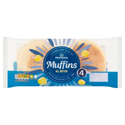Morrisons muffins all butter 4 pack