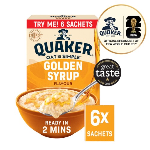 Quaker Oat So Simple Golden Syrup Porridge Sachets
