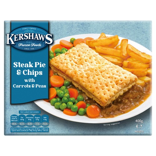 Kershaws Classic Steak Pie & Chips