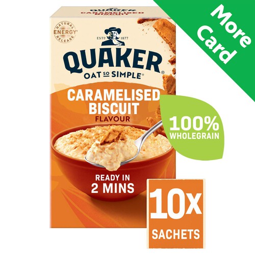 Quaker Oat So Simple Caramelised Biscuit Porridge Sachets