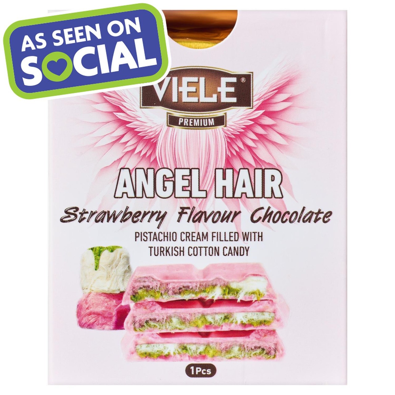 Viele Angel Hair Strawberry Flavour Chocolate 100g