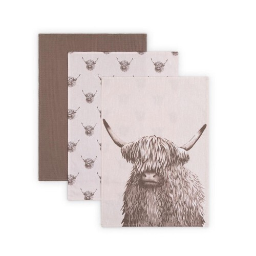 Nutmeg Home Highland Cow Tea Towels