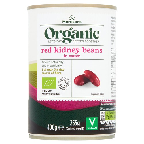 Morrisons Organic Red Kidney Beans In Water (400g)