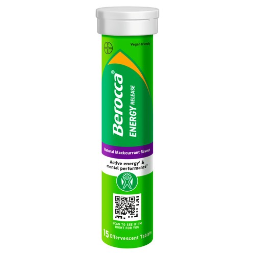 Berocca Energy Release Blackcurrant Flavour Food Supplement 45 Tablets
