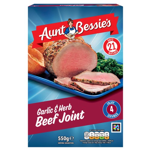 Aunt Bessie's Garlic & Herb Beef Joint 550g