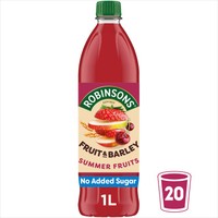 Robinsons Fruit & Barley Summer Fruits No Added Sugar Squash 1L