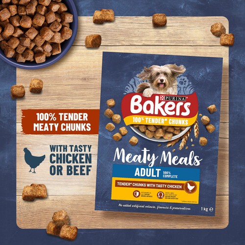 Bakers Meaty Meals Adult Dry Dog Food Chicken